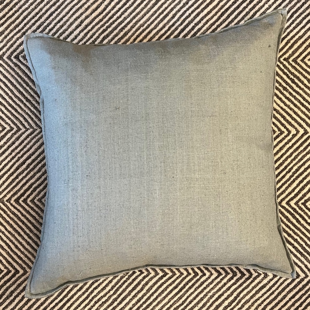 Crate & Barrel Set of 3 Raw Silk "Fog" Pillow Covers Excellent Condition